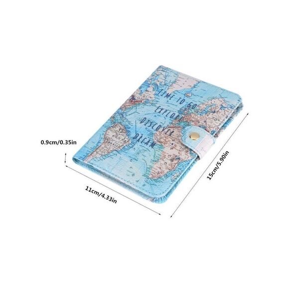 Passport Holder Wallet Protective Premium PU Leather Travel Wallet Passport Cove - Picture 3 of 7